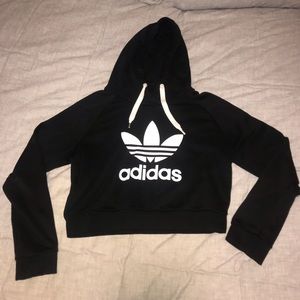 Adidas Cropped Sweatshirt Hoodie